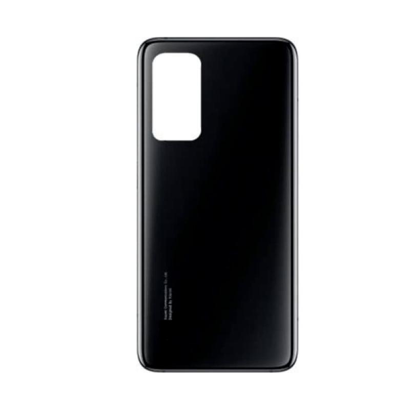 Back Panel Glass Housing with Logo Compatible with Xiaomi Mi 10T : (Black)